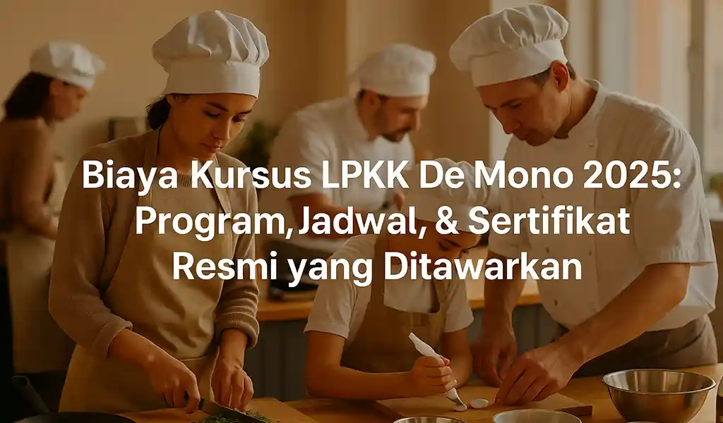 Biaya Kursus LPKK De Mono Program, Jadwal, & Sertifikat